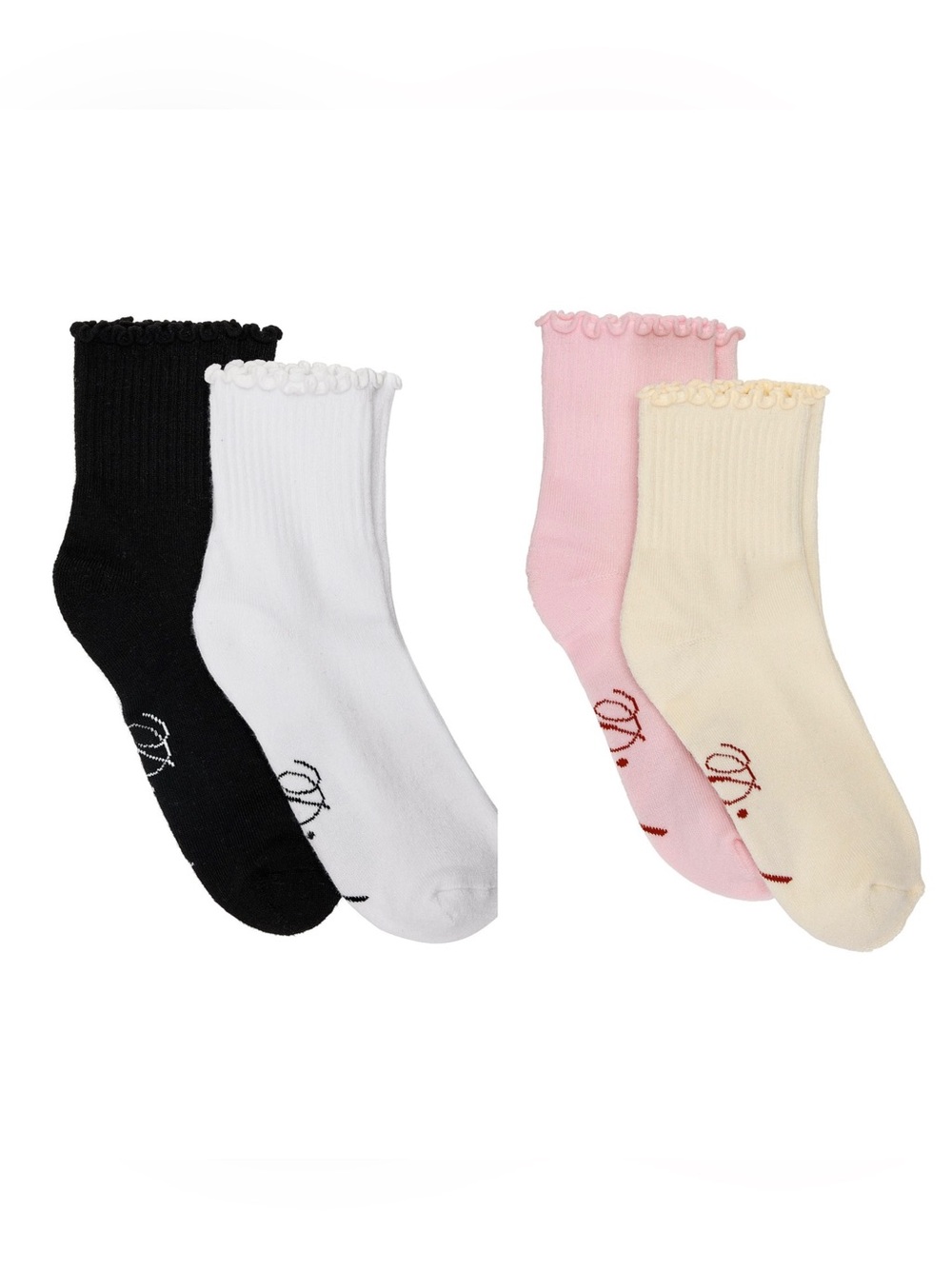 PINK Victoria's Secret Sock Sets Black & White Pink & Off White NWT